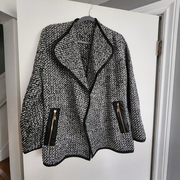 Textured Knit Open Jacket — Size L/XL - Picture 1 of 3